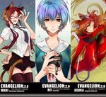  animal_ears ayanami_rei bad_id bad_pixiv_id blue_eyes blue_hair brown_hair evangelion:_2.0_you_can_(not)_advance fang glasses long_hair makinami_mari_illustrious multiple_girls navel necktie neon_genesis_evangelion nishi_(ainshaie) orange_hair plugsuit rebuild_of_evangelion red_eyes shikinami_asuka_langley short_hair skin_tight smile souryuu_asuka_langley tail tears thighhighs walkman 