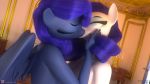  3d_(artwork) anthro digital_media_(artwork) eqamrd equid equine female female/female friendship_is_magic hair horn horse kissing mammal my_little_pony pony princess_luna_(mlp) rarity_(mlp) unicorn winged_unicorn wings 