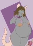  anthro belly big_belly big_breasts breasts curvy_figure danilo_correa female hand_on_stomach mammal murid murine narrowed_eyes nude pregnant rat rodent solo thick_thighs voluptuous wide_hips 