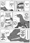  dinosaur dromaeosaurid english_text female human invalid_tag male mammal phone reptile sanzo scalie size_difference text theropod translated trex 