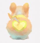  dog facing_away fluffy from_behind full_body gen_8_pokemon heart highres manino_(mofuritaionaka) no_humans pokemon pokemon_(creature) simple_background solo yamper 