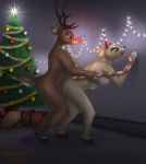  2019 absurd_res anthro breasts candy candy_cane capreoline cervid cervine christmas clarice_(rudolph_the_red_nosed_reindeer) darthmaul1999 female food gift hi_res holidays lights male mammal penetration reindeer rudolph_the_red_nosed_reindeer sex sucking tree vaginal vaginal_penetration 