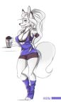  anthro athletic big_breasts bottomwear bra breasts canid canine cleavage clothed clothing curvacious curvy_figure digital_media_(artwork) female fox fur hair keandra_michi legwear long_hair long_socks mammal sertaa shorts socks solo sport standing topwear underwear 