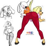  1:1 bent_over brandy_and_mr._whiskers brandy_harrington butt canid canine canis disney domestic_dog hi_res mammal 