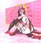  anthro black_penis bright butt equid equine girly hair hi_res humanoid_penis kiwa_flowcat lips male mammal marble_(kiwa_flowcat) nipples penis shaved text zebra 