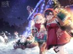  &gt;_&lt; 6+girls @_@ alternate_costume bag bangs black_hair blush braid breasts caws_(girls_frontline) christmas christmas_lights christmas_ornaments christmas_tree coat covering_head cup dress gepard_m1_(girls_frontline) girls_frontline glasses gloves grey_hair hair_between_eyes hair_ornament hair_over_one_eye hairclip hat hk21_(girls_frontline) holding holding_bag holding_cup jewelry large_breasts lewis_(girls_frontline) long_hair long_sleeves looking_at_viewer medium_breasts multiple_girls necklace official_art open_mouth pants pantyhose plaid plaid_scarf red_scarf scarf shopping_bag short_hair shovel sidelocks skirt smile snow snowing snowman thigh_strap twin_braids twintails type_100_(girls_frontline) 