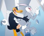  anal anal_penetration anatid anseriform anthro anti_dev avian balls bird bugs_bunny daffy_duck duck duo lagomorph leporid looney_tunes male male/male mammal penetration penis rabbit warner_brothers 