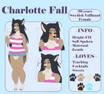  anthro big_breasts breasts canid canine canis clothed clothing curvaceous curvy_figure domestic_dog female hi_res konomofu mammal maymox model_sheet paws plantigrade slightly_chubby spitz swedish_vallhund voluptuous 