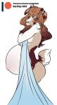  anthro australian_shepherd belly big_belly big_butt butt canid canine canis curvy_figure domestic_dog female herding_dog hi_res horsefever indie_(xanderblaze) mammal mostly_nude narrowed_eyes pastoral_dog pregnant sheepdog solo thick_thighs voluptuous 