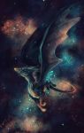  2017 ambiguous_gender claws cosmic_background digital_media_(artwork) dragon feral hi_res kanizo membrane_(anatomy) membranous_wings solo wings 