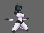  4:3 anthro blush breasts female humanoid machine mrbroomstic_(artist) not_furry simple_background solo t.v._gurl_(character) 