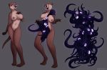  &lt;3 absurd_res big_breasts body_horror breasts female hi_res keadonger lutrine mammal mustelid nude purple_eyes tentacles 