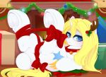  absurd_res christmas equid female hi_res holidays horn lying mammal my_little_pony on_back unicorn xsatanielx 