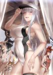  5girls animal_ears anthuria aqua_nails ass bangs black_hair black_swimsuit blonde_hair blue_eyes blush braid breasts brown_hair commentary_request competition_swimsuit covered_navel deras erune granblue_fantasy hair_ornament highleg highleg_swimsuit highres ilsa_(granblue_fantasy) korwa large_breasts light_particles long_hair looking_at_viewer metera_(granblue_fantasy) mole multicolored multicolored_clothes multicolored_swimsuit multiple_girls one-piece_swimsuit open_mouth red_eyes red_hair red_swimsuit skindentation smile standing swimsuit thigh_strap thighs very_long_hair visor_cap white_swimsuit yuisis_(granblue_fantasy) 