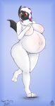  2017 absol anthro anthrofied belly big_belly big_breasts big_butt blush breasts butt curvy_figure female gyro-furry nintendo nude pok&eacute;mon pok&eacute;mon_(species) pok&eacute;morph pregnant solo thick_thighs video_games voluptuous wide_hips 
