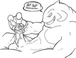  alien anthro anthro_on_feral bestiality black_and_white captain_gantu dialog disney fellatio feral forced gantu gay interspecies lilo_and_stitch male monochrome muscles oral oral_sex penis rape sex size_difference sn stitch text 