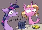  2019 absurd_res crayon duo english_text equid equine feathers female feral friendship_is_magic glue hi_res horn luster_dawn_(mlp) mammal my_little_pony text twilight_sparkle_(mlp) underpable unicorn young 