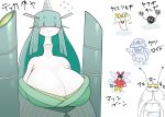  4_wings antennae_(anatomy) aquatic_gastropod asian_clothing big_breasts blush bodily_fluids breasts celesteela cleavage clione clothed clothing east_asian_clothing female funahashi_yugoro gastropod group hair_over_eyes hi_res huge_breasts humanoid insect_wings japanese_clothing japanese_text kimono marine mollusk multi_wing nihilego nintendo pheromosa pok&eacute;mon pok&eacute;mon_(species) sea_angel sea_slug slug smile sweat sweatdrop text translation_request ultra_beast video_games wings 