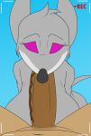  anthro big_breasts big_ears black_nose breasts buckteeth clothing creatiffy eyes_closed fellatio geronimo_stilton_(series) hi_res huge_breasts mammal murid murine oral outside penile rat recording rodent sex shirt simple_background tank_top teeth thea_stilton topwear 