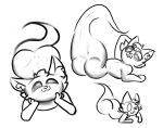  anntxiunsfw butt butt_focus felid feline ghost hi_res lying male mammal monochrome on_back on_front one_eye_closed presenting smile spirit wink 