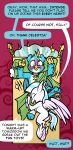  2019 avian band-aid bandage bed bell blue_eyes blush bound chain collar eyes_closed friendship_is_magic furniture gallus_(mlp) hi_res hippogryph my_little_pony pillow shackles silverstream_(mlp) toonbat wings 