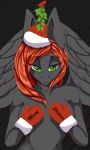  2019 absurd_res anthro big_breasts breasts chapaevv christmas clothed clothing digital_media_(artwork) equid equine fan_character gift hair hi_res holidays looking_at_viewer mammal merry_christmas my_little_pony noelle nude pterippus simple_background smile solo wings 