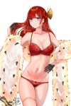 azur_lane bra cleavage garter monarch_(azur_lane) pantsu yukineko1018 