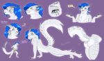  ! &lt;3 2018 5_fingers 5_toes ? absurd_res all_fours anthro barefoot biped blep blue_eyes blue_hair brown_claws butt charr chest_tuft claws clothed clothing dialogue digital_drawing_(artwork) digital_media_(artwork) english_text felid female fingers fluffy fluffy_tail front_view fur grey_body grey_fur guild_wars hair half-closed_eyes hi_res horn loincloth looking_at_viewer looking_away mammal masonparker melee_weapon multiple_images narrowed_eyes neck_tuft nipples nude pink_nose pink_text pink_tongue polearm purple_background raised_tail ravena_(masonparker) rear_view scythe side_view simple_background smile solo spots spotted_body spotted_fur standing stretching text three-quarter_view toes tongue tongue_out topless tuft video_games weapon white_body white_fur 