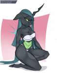  anthro arthropod big_breasts breasts changeling cleavage clothed clothing female friendship_is_magic longtailshort my_little_pony queen_chrysalis_(mlp) seductive 