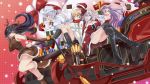  5girls aoi_minato_(aoi3710blueport) azur_lane bangs bare_shoulders belt bismarck_(azur_lane) black_hair blonde_hair blue_eyes blush boots breasts christmas cleavage closed_mouth dress fake_antlers floating_hair friedrich_der_grosse_(azur_lane) fur-trimmed_boots fur-trimmed_dress fur_trim glasses gloves gneisenau_(azur_lane) graf_zeppelin_(azur_lane) hair_between_eyes hair_over_one_eye highres holding knee_boots large_breasts long_hair looking_at_viewer multiple_girls purple_hair red-framed_eyewear red_eyes red_gloves short_hair sidelocks silver_hair sleeveless sleeveless_dress smile thigh_boots thighhighs tirpitz_(azur_lane) very_long_hair yellow_eyes 