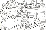  &lt;3 2017 absurd_res anthro bowser clothed clothing hi_res kamui_shirow koopa male mario_bros monochrome nintendo scalie shirt solo text topwear video_games 