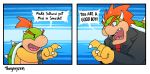  ! 2019 alternate_version_at_source angry anthro black_eyes bowser bowser_jr. child claws close-up clothed clothing comic dialogue dispute doug_bowser english_text fangs father gesture green_body green_skin hair horn humor king koopa male mario_bros nintendo open_mouth parent pink_tongue pointing red_hair reptile royalty scalie sharp_claws sharp_teeth shell son spikes standing suit tan_body tan_skin teeth text thegreyzen tongue video_games yellow_body yellow_skin young 