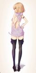  blbc2 dress gun heels no_bra sweater thighhighs 