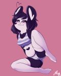  &lt;3 2019 absurd_res anthro bedroom_eyes bite biting_lip black_hair blush butt camel_toe clothed clothing digital_media_(artwork) female fur giant_panda hair half-closed_eyes hi_res ken_ashcorp kenny_(kenashcorp) legwear looking_at_viewer mammal narrowed_eyes panties seductive simple_background smile solo sruto stockings thigh_highs underwear ursid white_body white_fur 