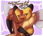  2019 anthro arthropod bodily_fluids breasts chest_tuft cum digital_media_(artwork) duo female fingers fur genital_fluids hi_res honey hymenopteran insect insect_wings lactating long_tongue looking_at_viewer male mother nintendo nipples non-mammal_breasts nude open_mouth oral parent penis pok&eacute;mon pok&eacute;mon_(species) red_eyes saliva simple_background text tongue tuft vespiquen veterowo video_games wings 