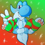  1:1 anus balls butt christmas contimplatininspiratio digital_media_(artwork) dinosaur erection hi_res holidays hybrid invalid_tag lighty_marteniz male mario_bros nintendo pawpads penis reptile scalie uncut video_games yoshi 