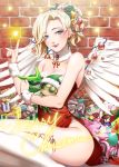  cleavage mercy_(overwatch) overwatch sumino_akasuke thighhighs wings 