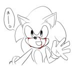  &lt;3 2013 anthro blood bodily_fluids clothing crying_blood dialogue eulipotyphlan gesture gloves handwear hedgehog japanese_text low_res male mammal root8beat sketch smile solo sonic_the_hedgehog sonic_the_hedgehog_(series) speech_bubble text waving 
