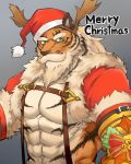  abs absurd_res christmas clothed clothing facial_hair felid fur green_eyes hi_res holidays kenjilokung male mammal multicolored_body multicolored_fur muscular muscular_male mustache open_shirt orange_body orange_fur pang pantherine pecs santa_claus sdorica sdorica_sunset shirt solo striped_body striped_fur stripes suspenders tan_body tan_fur tiger topwear two_tone_body two_tone_fur 