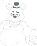  animatronic anthro belly blush celestial clothing five_nights_at_freddy&#039;s food freddy_(fnaf) hat headgear headwear hi_res machine male mammal moobs navel nipples overweight overweight_male pizza robot solo top_hat ursid video_games xtbidx 