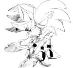  2013 anthro blood bodily_fluids carrying clothing duo eulipotyphlan eyes_closed footwear gloves greyscale handwear hedgehog male mammal monochrome root8beat shadow_the_hedgehog shoes sketch sonic_the_hedgehog sonic_the_hedgehog_(series) wounded 