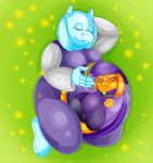  animate_inanimate boss_monster bound bovid caprine clothed clothing encasement female hayati hi_res inflatable living_inflatable mammal neopets rubber shokly simple_background smile toriel undertale video_games vore zafara_(neopets) 