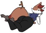  2019 big_butt braixen butt canid canine chuchuana clothed clothing confusion dipstick_tail fur girly inner_ear_fluff looking_at_viewer male mammal multicolored_body multicolored_fur multicolored_tail narrowed_eyes nintendo pok&eacute;mon pok&eacute;mon_(species) solo thick_thighs tight_clothing tuft video_games wide_hips 