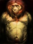  2008 anthro belly felid hi_res lion male mammal moobs motogen navel nipples overweight overweight_male pantherine pubes solo 