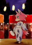  animal_crossing anthro asian_clothing canid canine canis clothed clothing east_asian_clothing female freya_(animal_crossing) fur j-fujita japanese_clothing mammal nintendo pink_body pink_fur solo uchiwa_fan video_games wolf yukata 