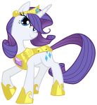  absurd_res armor better_version_at_source black_background blue_eyes cutie_mark equestria-prevails equid female feral friendship_is_magic fur hair hi_res horn looking_at_viewer mammal my_little_pony purple_hair rarity_(mlp) simple_background smile solo unicorn 