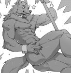 abs bathym bow_tie butt canid canine canis dancing demon horn male mammal muscular muscular_male nipples nude pecs pole pole_dancing stripper stripper_pole sunspotfish tokyo_afterschool_summoners video_games wolf 