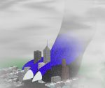  2019 black_dragon blizzard_(disambiguation) city claws digital_drawing_(artwork) digital_media_(artwork) dragon feet feral hi_res macro male outside paws reptile scales scalie shadowcloud simple_background size_difference sky slaika snow solo stomping toes 