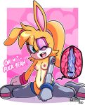  &lt;3 2019 alternate_version_at_source anthro archie_comics blush bodily_fluids breasts bunnie_rabbot clothing cutaway cybernetics cyborg dildo english_text eyeshadow female genital_fluids gloves green_eyes hair handwear hi_res kneeling lagomorph leporid looking_pleasured machine makeup mammal masturbation navel nipples one_eye_closed open_mouth open_smile pattern_background penetration pink_nose ponytail prosthetic_arm prosthetic_leg pussy_juice rabbit sex_toy simple_background skajrzombie smile solo sonic_the_hedgehog_(archie) sonic_the_hedgehog_(comics) sonic_the_hedgehog_(series) sweat text vaginal vaginal_masturbation vaginal_penetration 