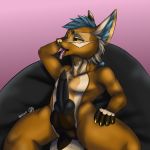  bencent canid canine male mammal maned_wolf masturbation nude penis 